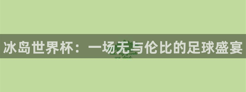 世界杯直播网站：冰岛世界杯：一场无与伦比的足球盛宴